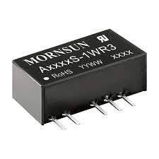 Mornsun Power A2412S-1WR3 : 1W, 24V to Dual o/p - 12V - Isolated DC-DC Converter