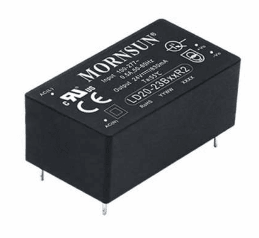 Mornsun Power Supply LD20-23B05R2 : 20W,5V PCB Mountable-Isolated AC-DC Converter